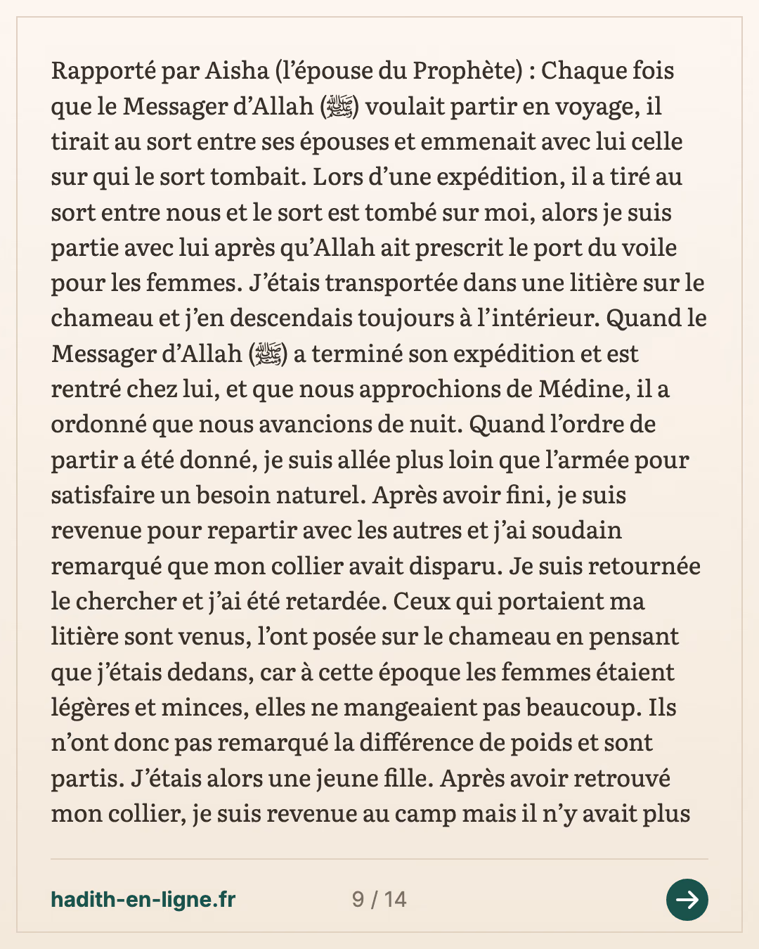 Le tirage au sort entre les épouses avant le voyage et l'expédition après le voile — carte 9 sur 14