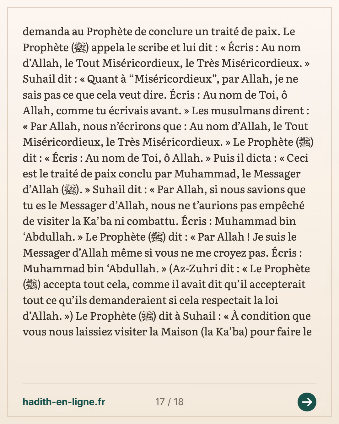 Le départ pour Houdaybiya et la cavalerie de Khalid ibn Al-Walid à Al-Ghamim — carte 17 sur 18