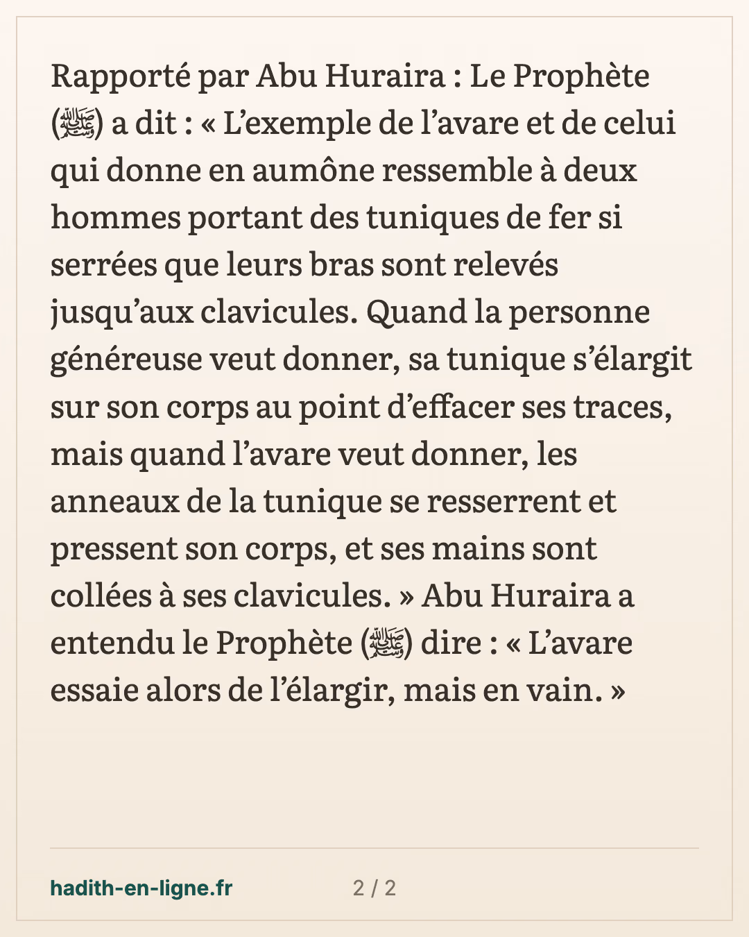 L'avare et le généreux : deux hommes aux tuniques de fer — carte 2 sur 2