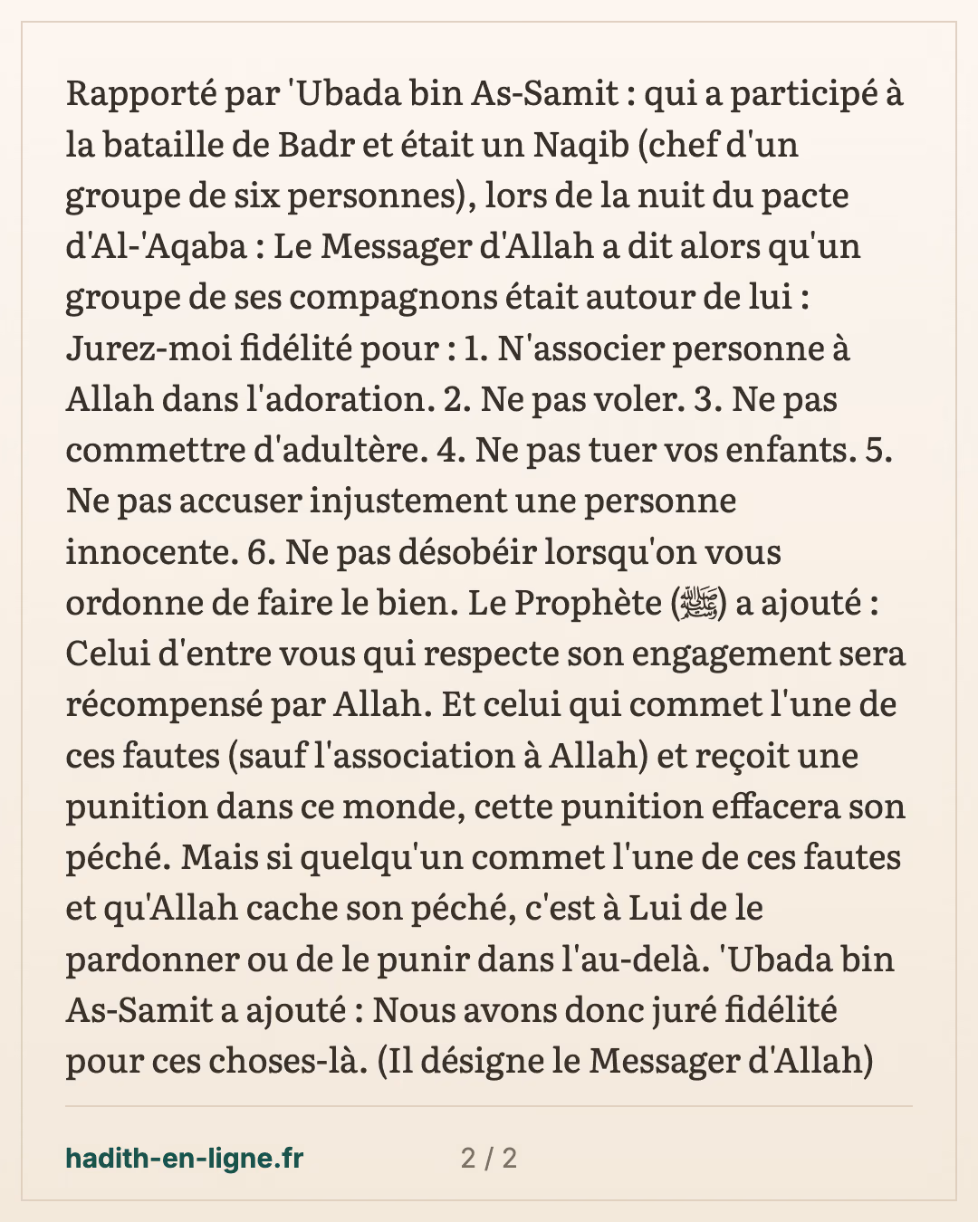 Prêtez-moi serment d'allégeance sur [ce qui suit] ... — carte 2 sur 2