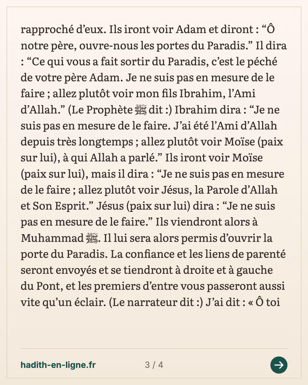« Ô notre père, ouvre-nous les portes du Paradis » : les croyants vont voir Adam — carte 3 sur 4