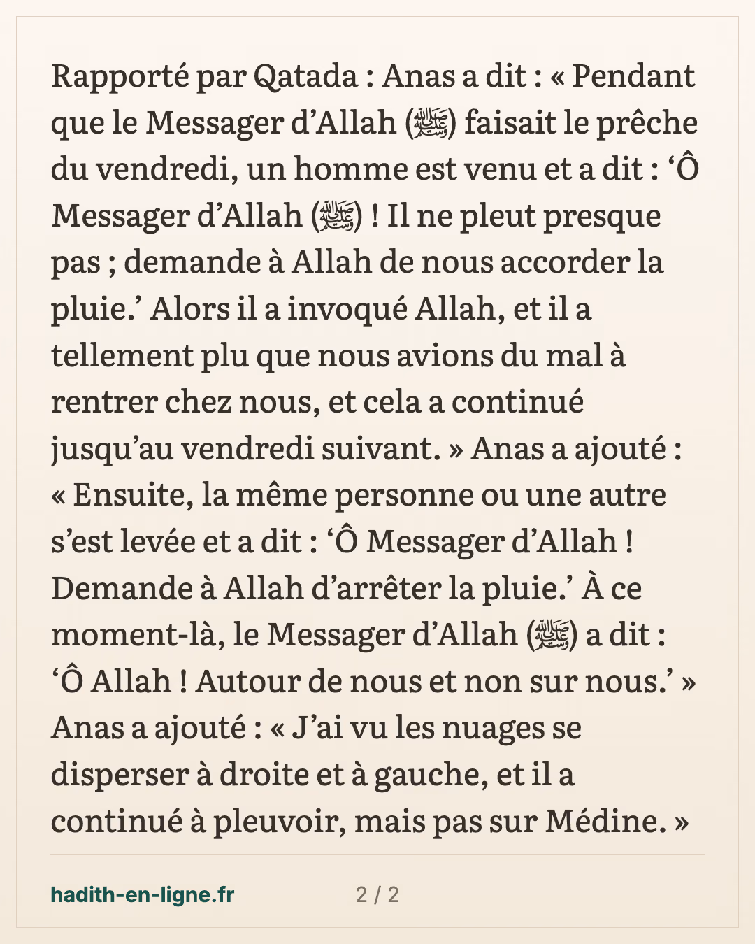 « Autour de nous et non sur nous » : la pluie qui ne s'arrêtait plus — carte 2 sur 2